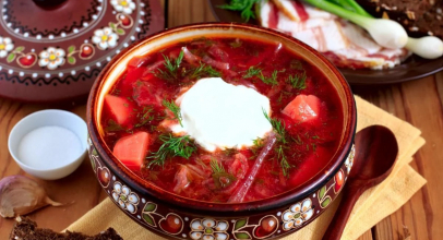 Борщ український калорійність