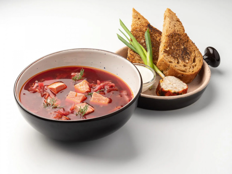 Борщ зі свининою калорійність