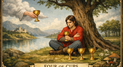 Четвірка кубків - значення карти Таро