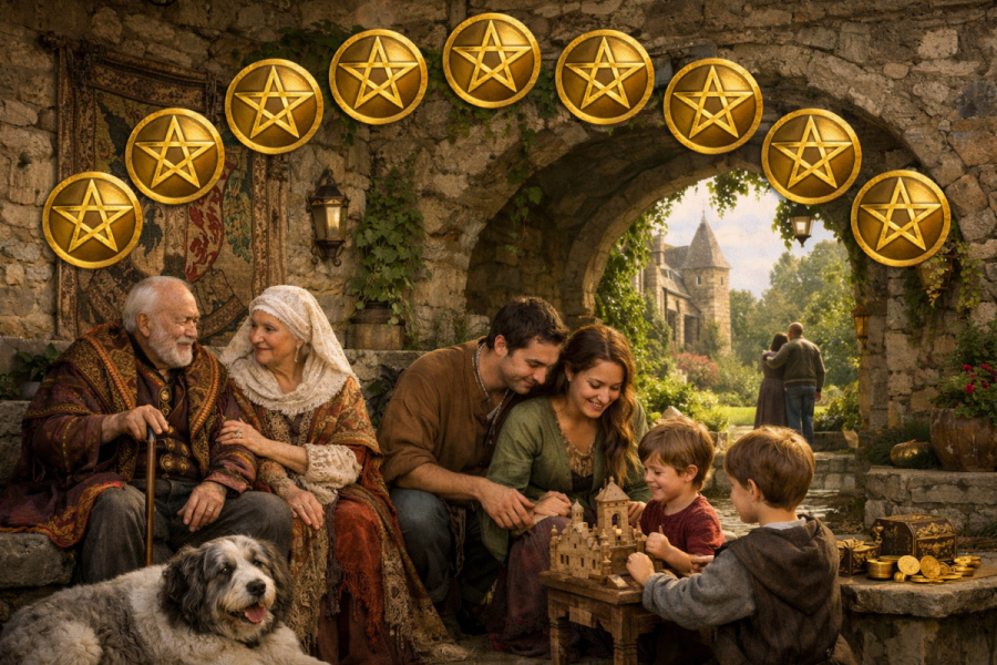 Десятка пентаклів - значення карти Таро