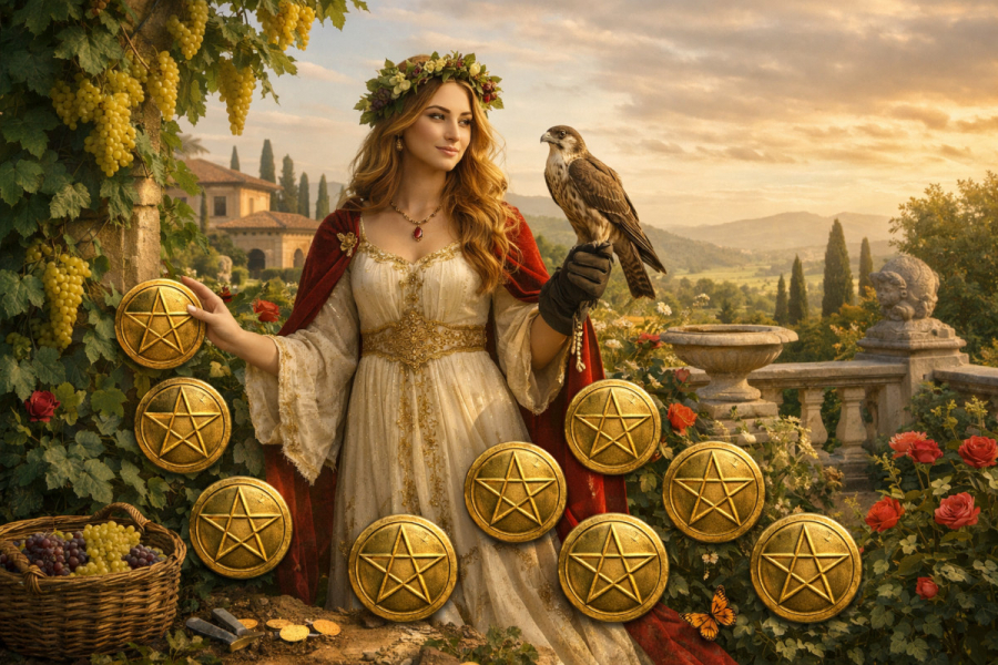 Девятка пентаклей – значение карты Таро