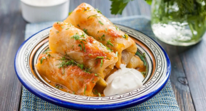 Голубці з рисом та м'ясом калорійність