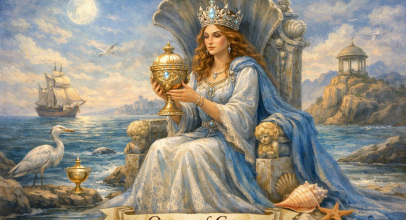 Королева кубків - значення карти Таро