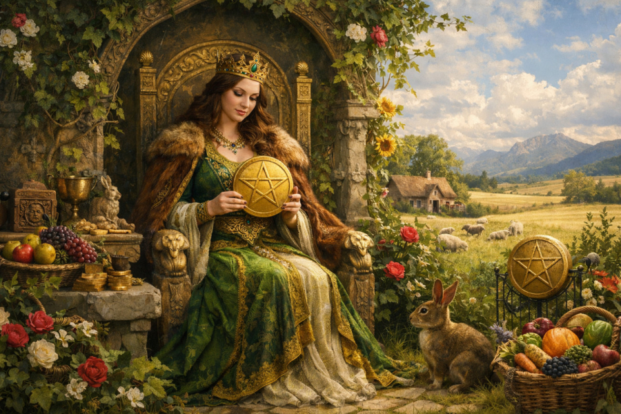 Королева пентаклів - значення карти Таро