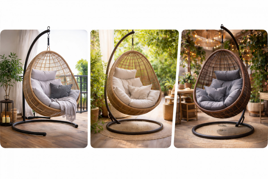 Крісла-кокони: тренд для балконів, терас і кав’ярень