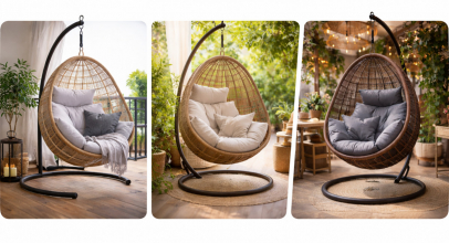 Крісла-кокони: тренд для балконів, терас і кав’ярень