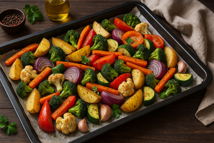 Как приготовить овощной микс в духовке