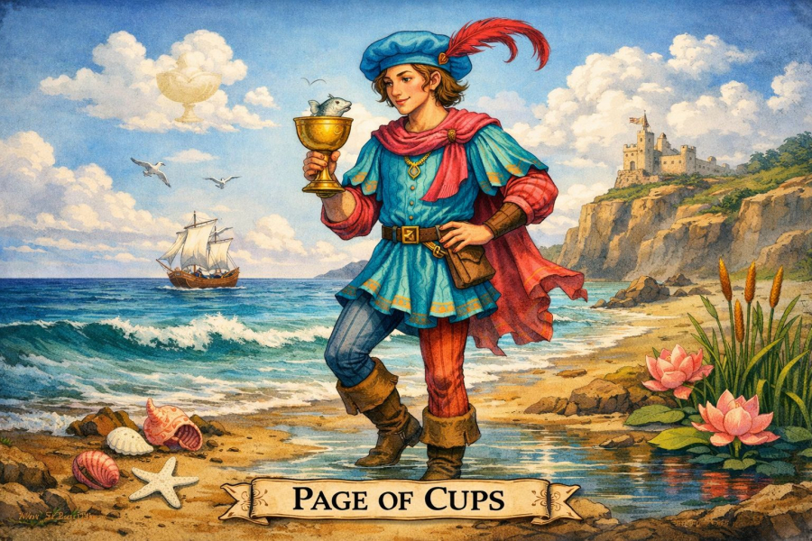 Паж кубків - значення карти Таро