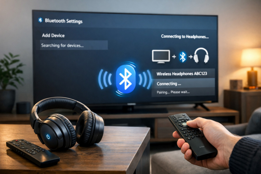 Покрокова інструкція підключення Bluetooth навушників до телевізора