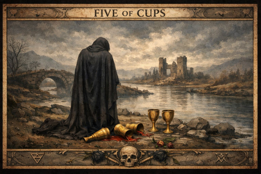 П’ятірка кубків - значення карти Таро