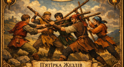 П’ятірка жезлів - значення карти Таро