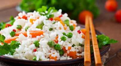 Рис з овочами калорійність