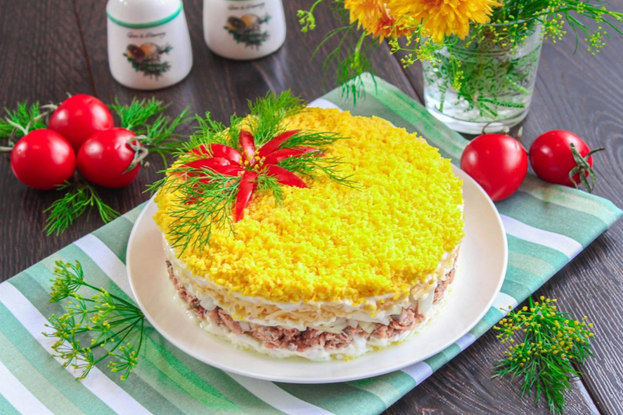 Салат "Мімоза" без риби