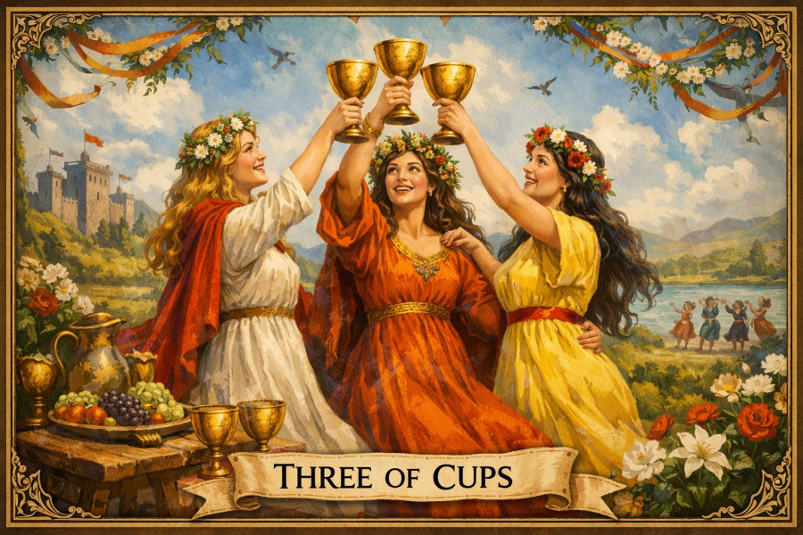 Трійка кубків - значення карти Таро