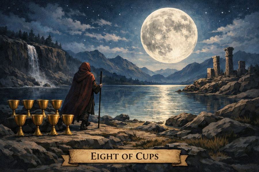 Вісімка кубків - значення карти Таро