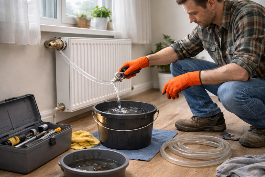 Как слить воду из теплого пола в квартире