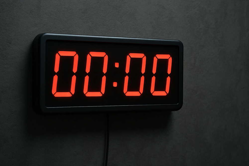 на годиннику 00:00