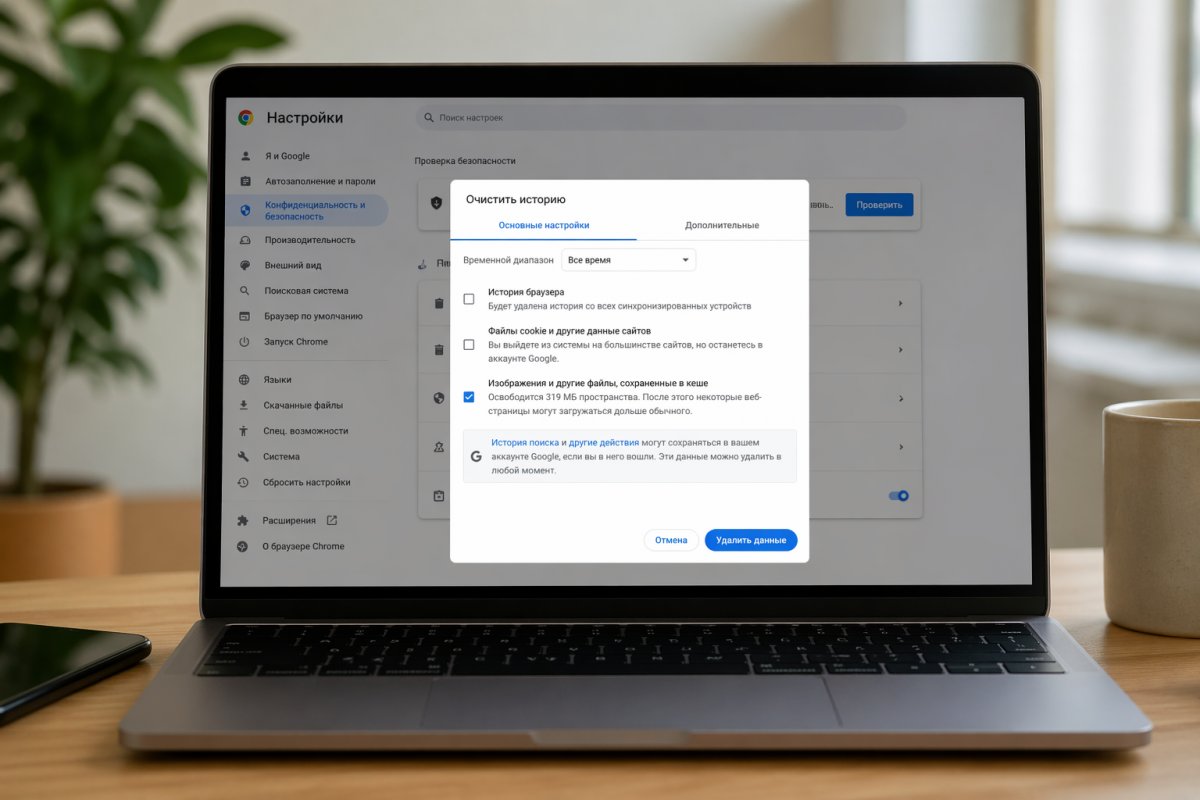 Як очистити кеш браузера
