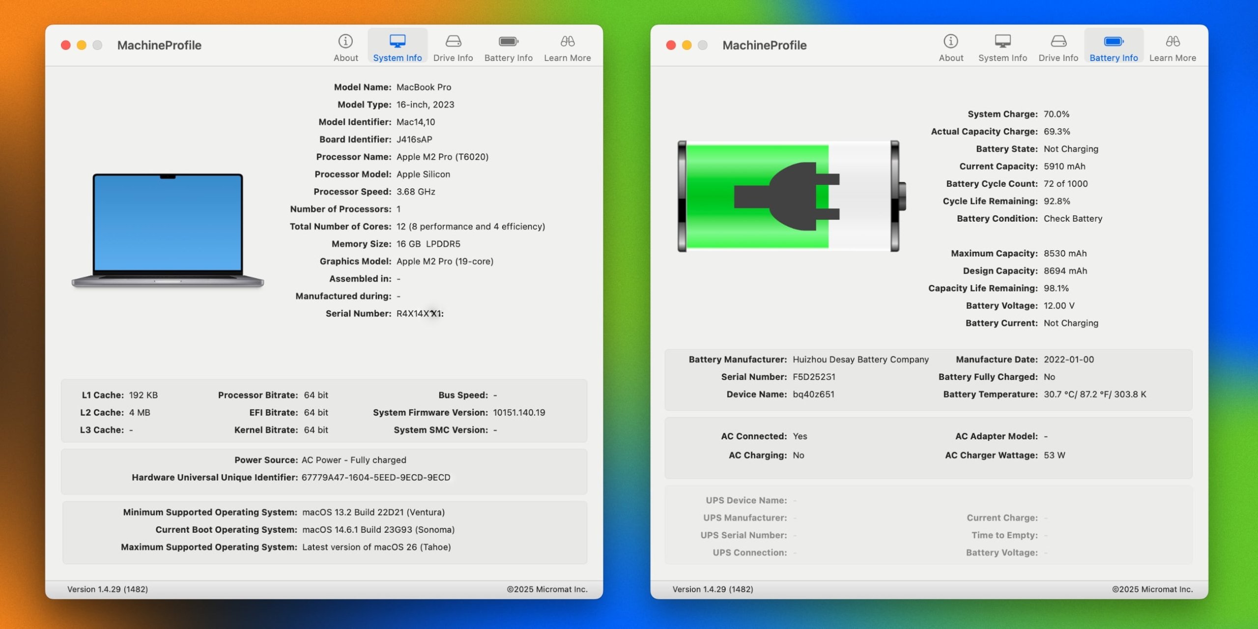 MachineProfile Як дізнатися характеристики комп'ютера з macOS