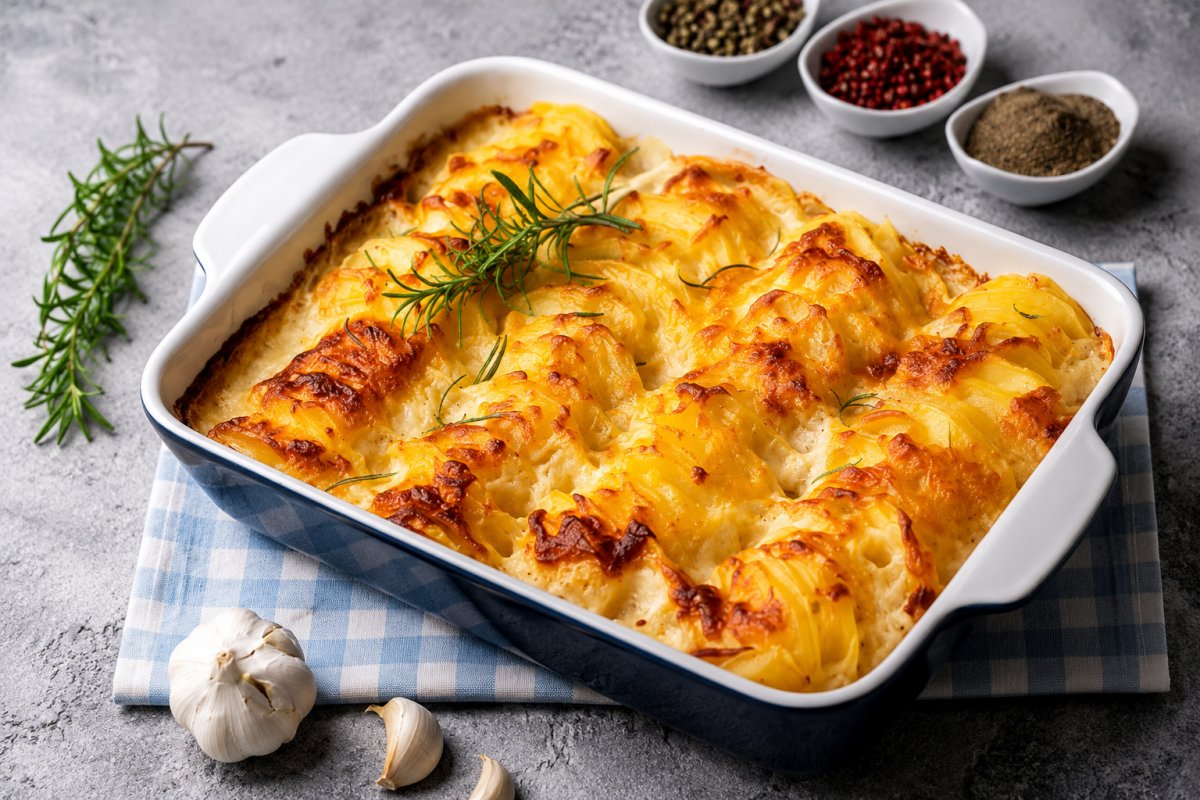 Картофельная запеканка с сыром