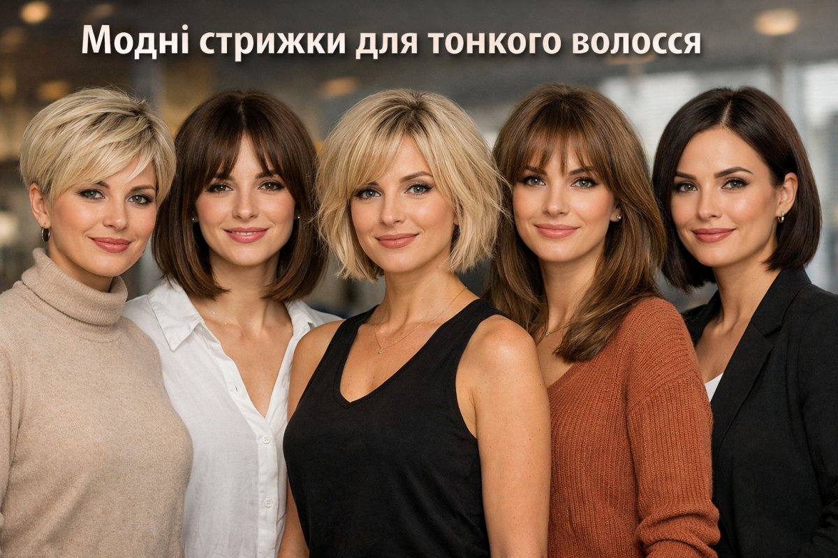 Модные стрижки для тонких волос
