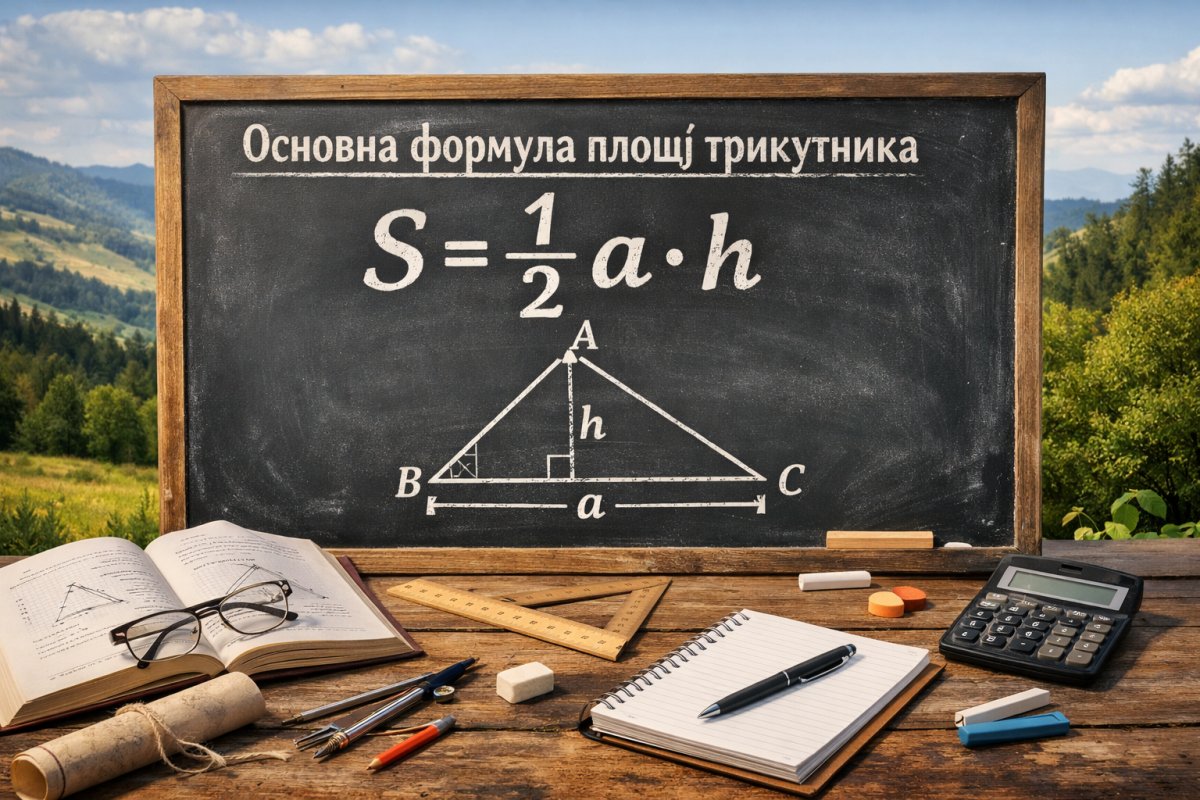 Основна формула площі трикутника Основна формула площі трикутника