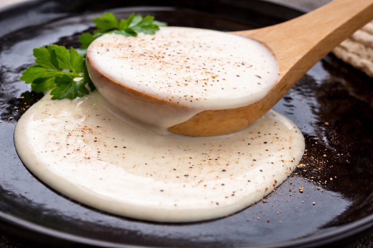 Приготування соусу бешамель Приготування соусу бешамель