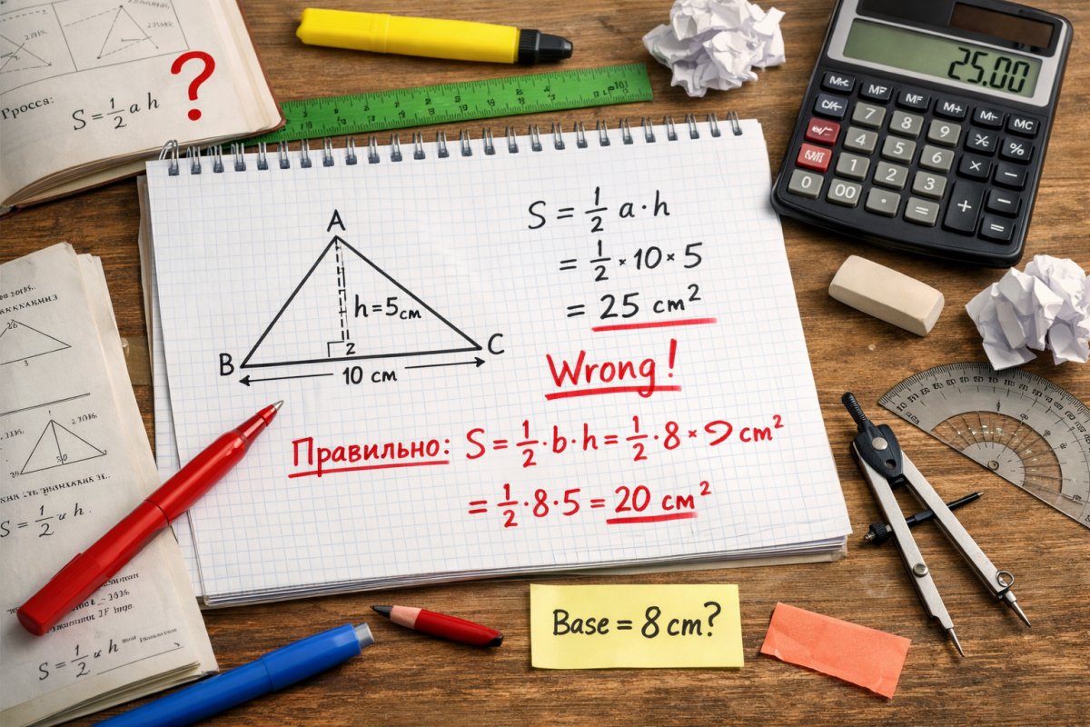 Типові помилки при обчисленні площі Типові помилки при обчисленні площі