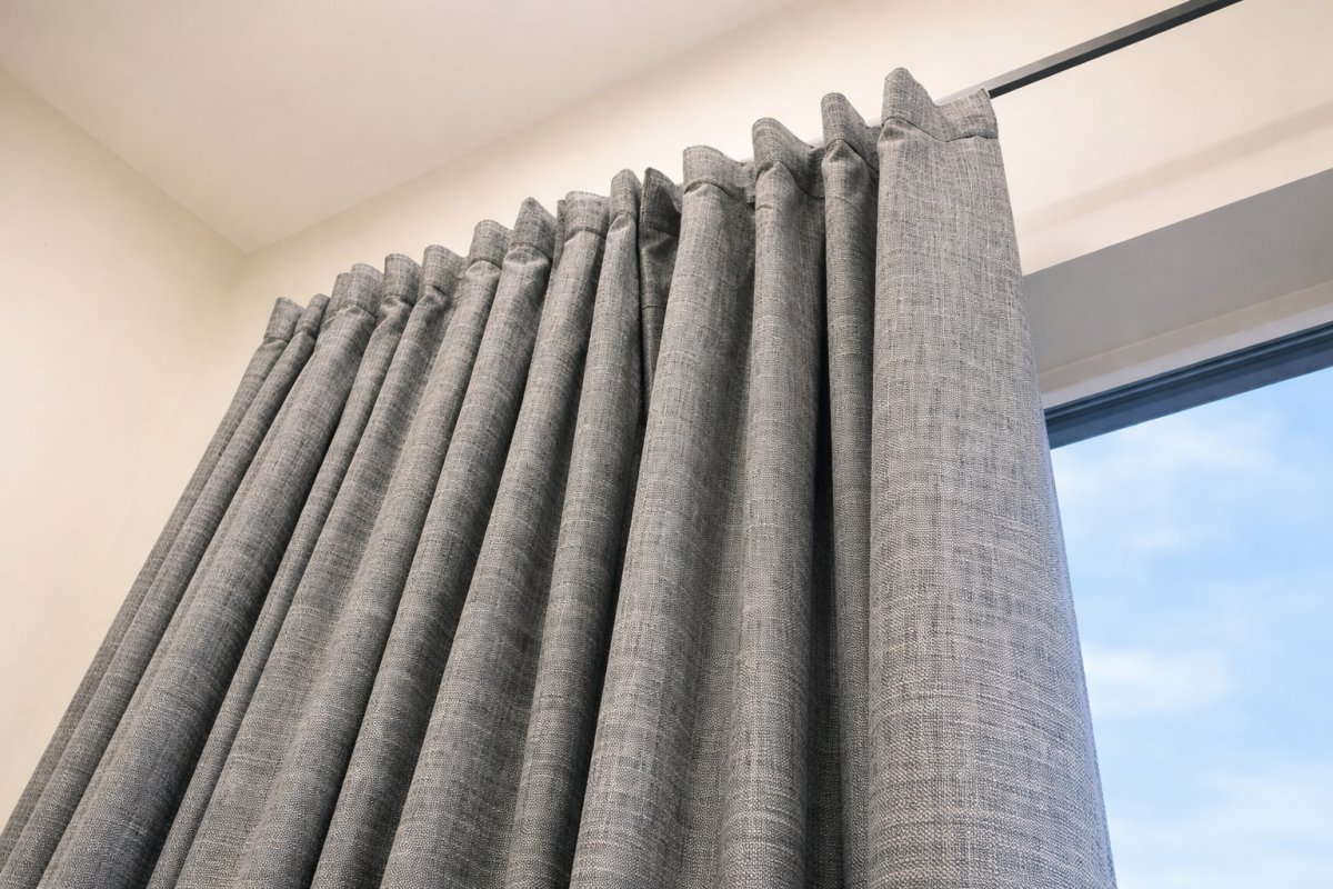 Цвет штор из рогожки