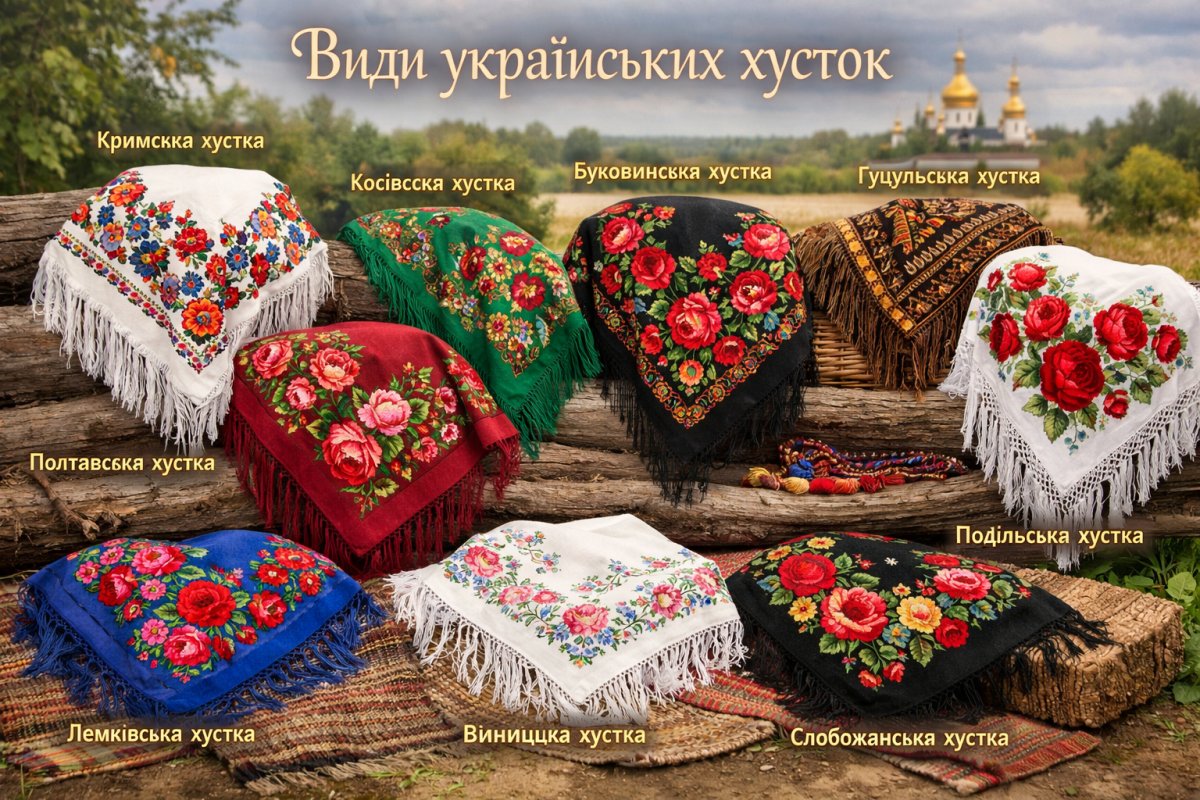 Виды украинских платков Виды украинских платков