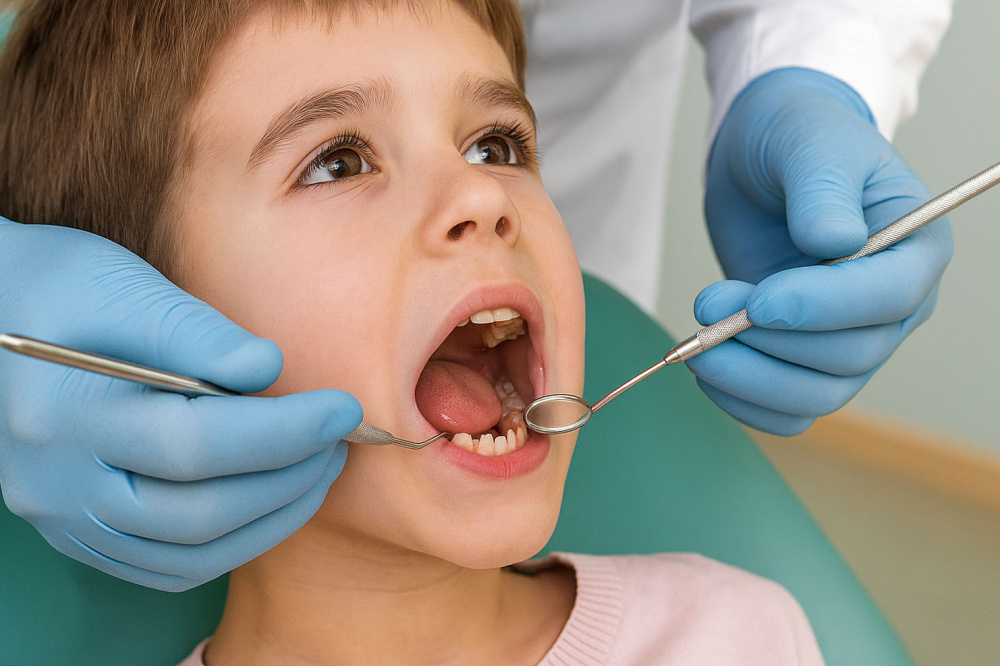 перший огляд у дитячого стоматолога